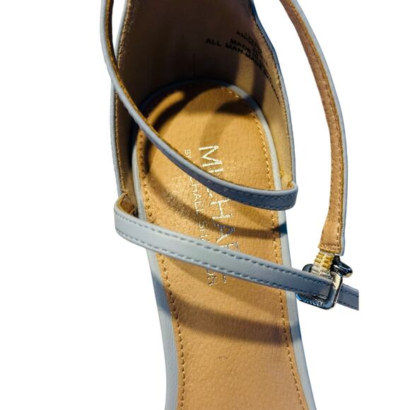 Michael by Michael Shannon ankle strap heels Angelica Platform Sandal 8.5 Blue - Picture 2 of 8